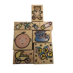 Hero Arts Baby Stamp Set Rubber & Wood